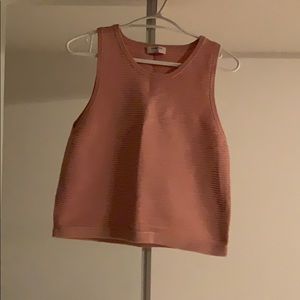 Babaton blush ribbed tank top